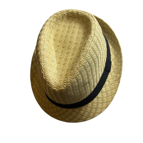 Milani 100% Straw Fedora Natural Hat Small Medium - Picture 3 of 14